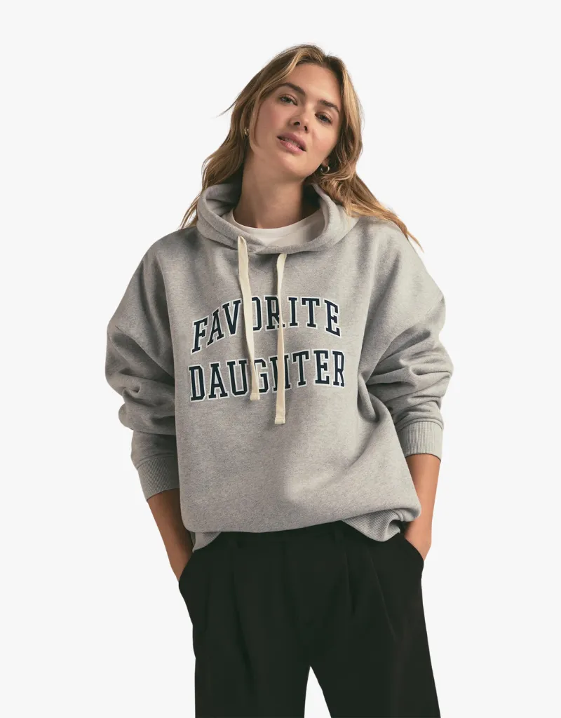 Favorite Daughter The Collegiate Hoodie in Heather Grey