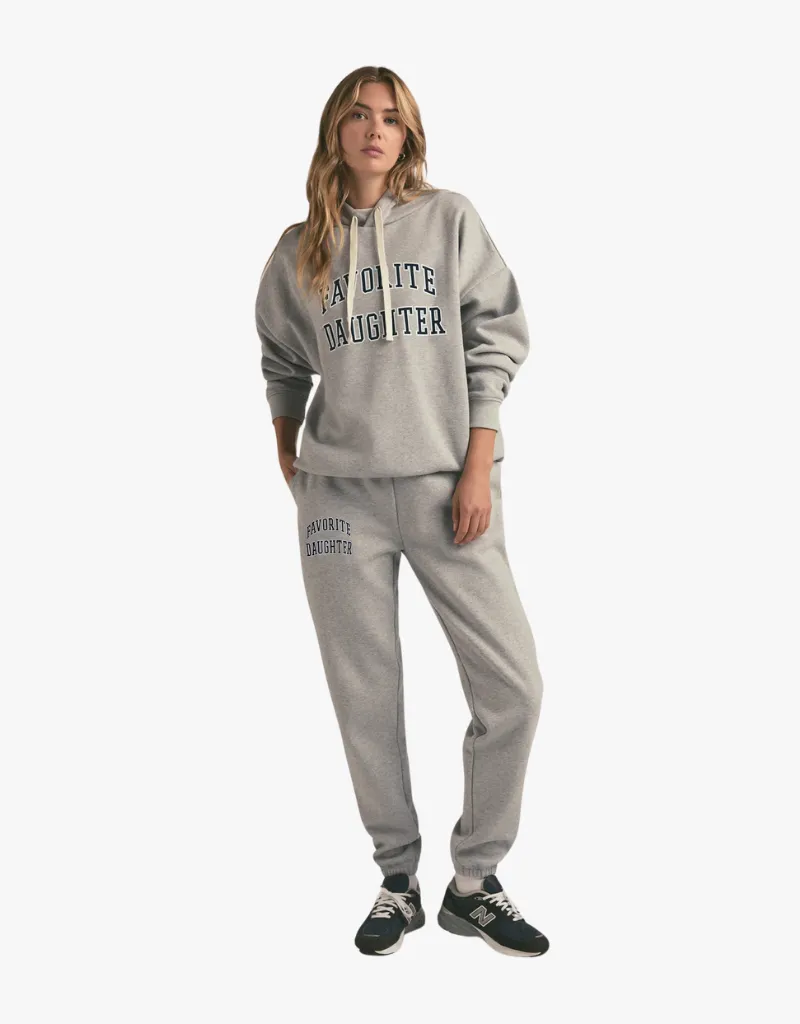 Favorite Daughter The Collegiate Hoodie in Heather Grey
