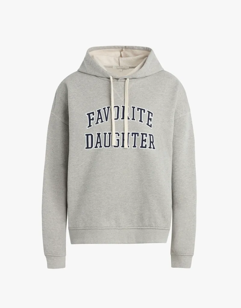 Favorite Daughter The Collegiate Hoodie in Heather Grey