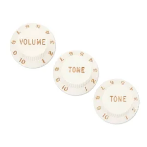 Fender Stratocaster Knobs - Parchment (Set of 3)