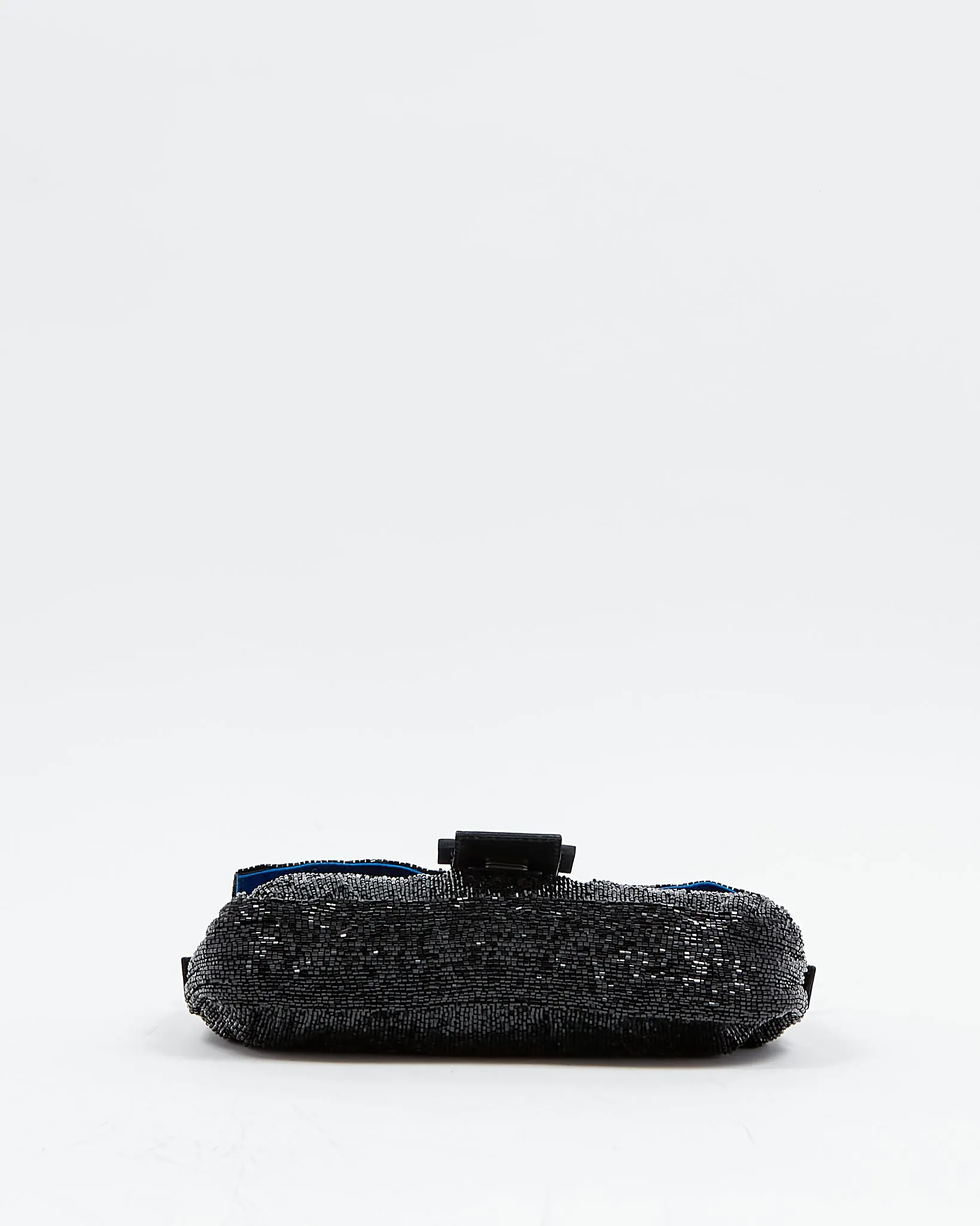 Fendi Black Sequin Mamma Baguette Shoulder Bag