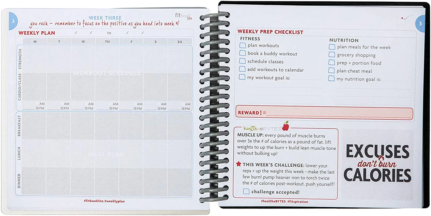 Fitbook LITE 6-Week Weight-Loss and fitness journal