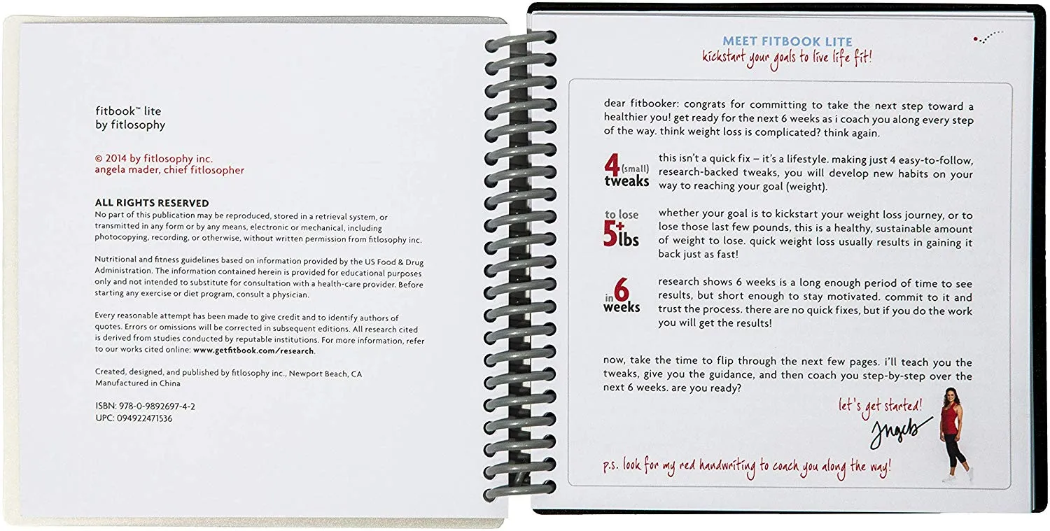 Fitbook LITE 6-Week Weight-Loss and fitness journal