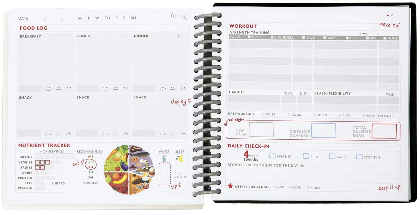 Fitbook LITE 6-Week Weight-Loss and fitness journal