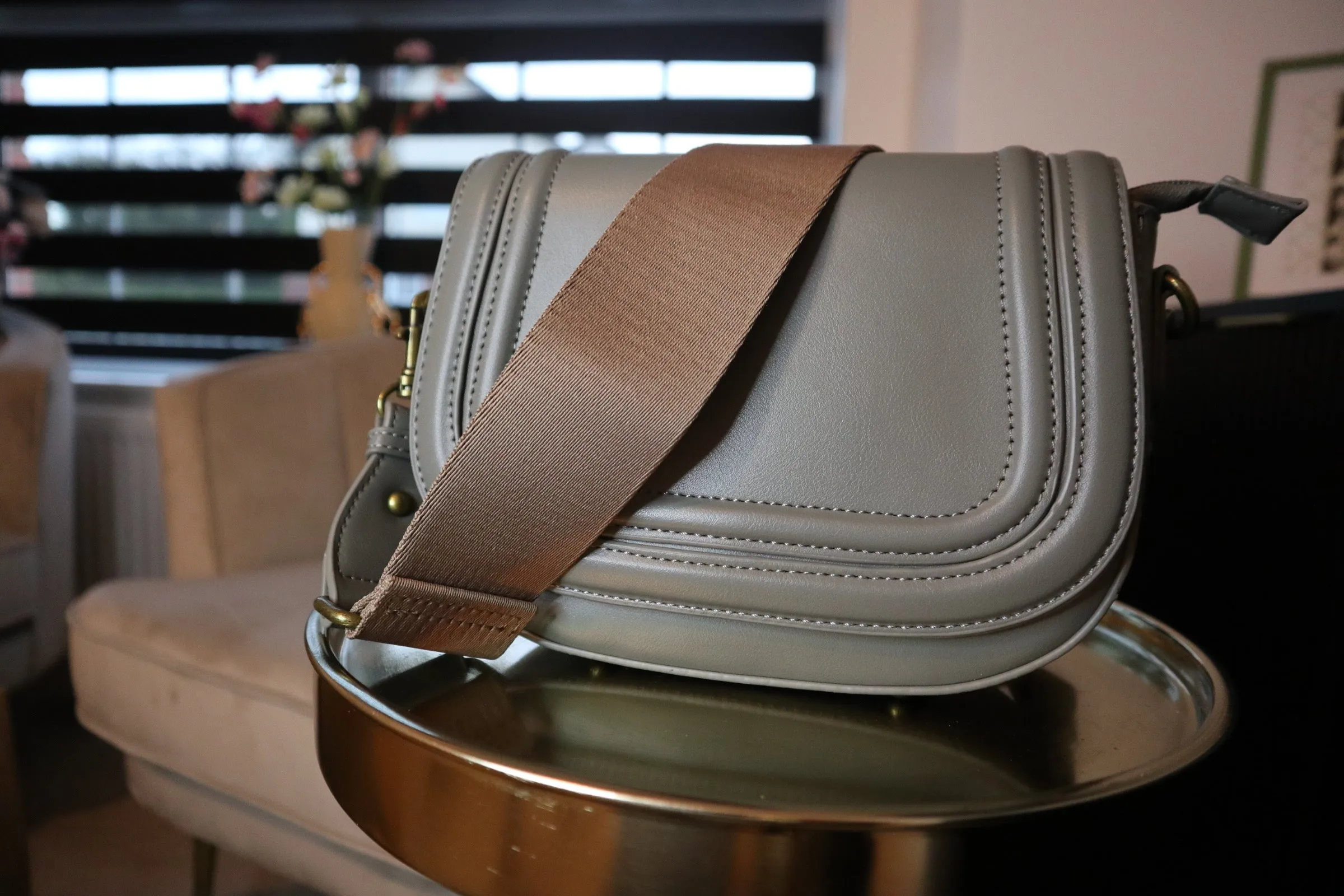 Florence Grey Crossbody Bag