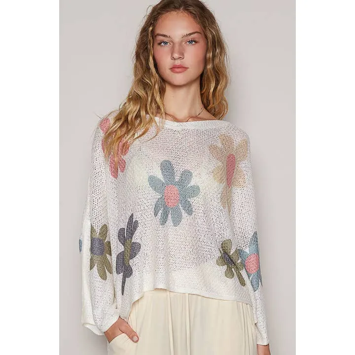 Flower Crop Sweater