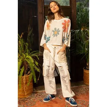 Flower Crop Sweater