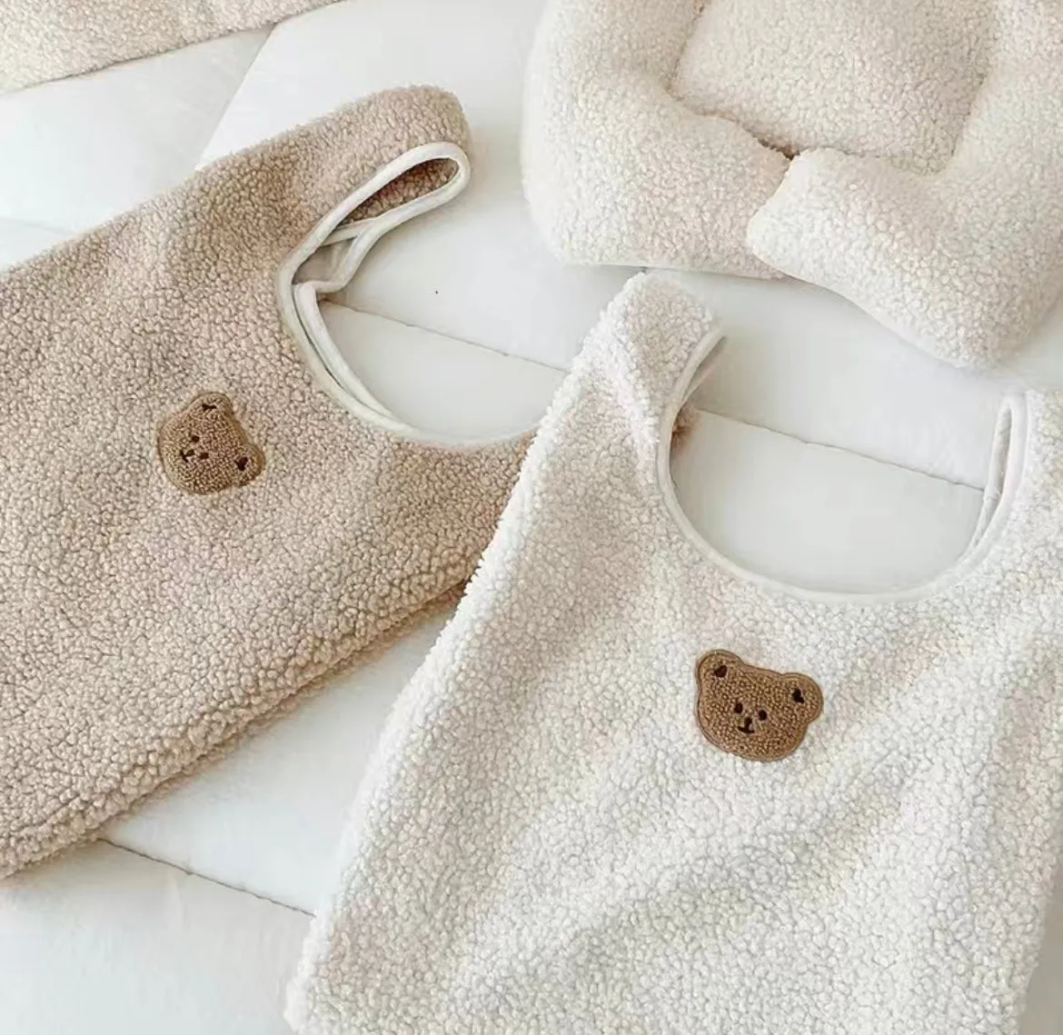 Fluffy Bear Baby Vest Bag
