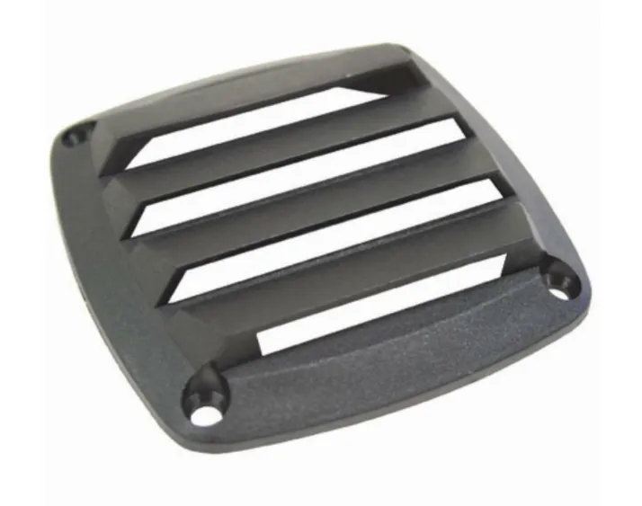 FLUSH LOUVRE VENT - NYLON  90mm BLACK