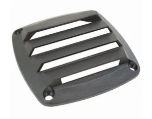 FLUSH LOUVRE VENT - NYLON  90mm BLACK