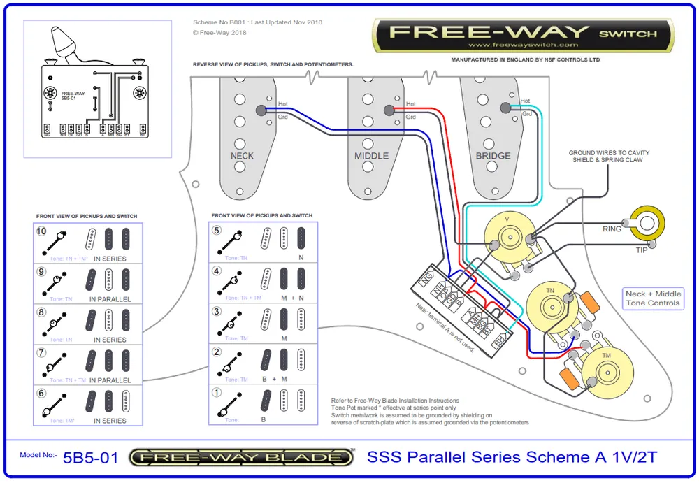 Free-Way 10 Way Blade Switch 5B5-01
