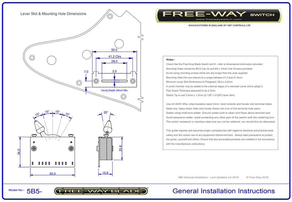 Free-Way 10 Way Blade Switch 5B5-01