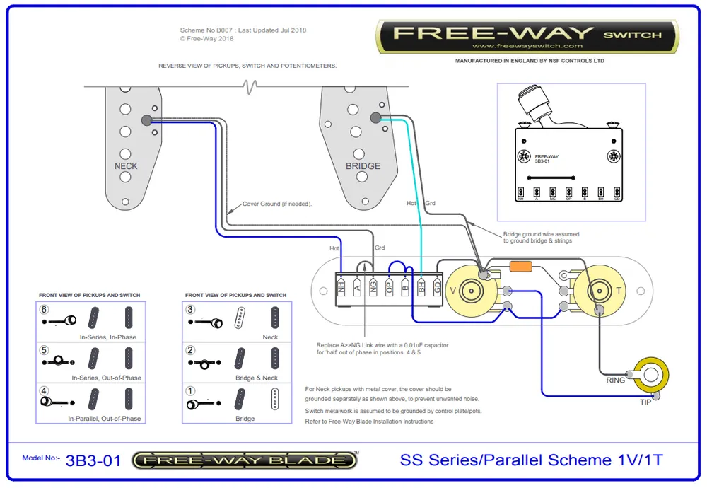 Free-Way 6 Way Blade Switch 3B3-01