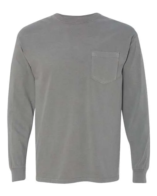 Garment-Dyed Heavyweight Long Sleeve Pocket T-Shirt