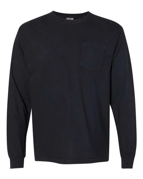 Garment-Dyed Heavyweight Long Sleeve Pocket T-Shirt