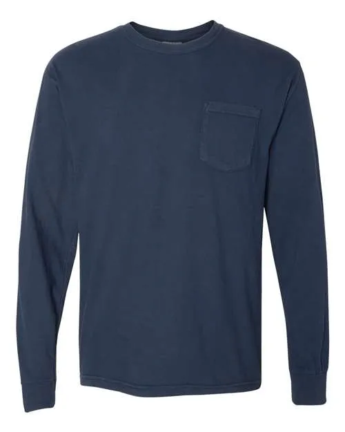 Garment-Dyed Heavyweight Long Sleeve Pocket T-Shirt