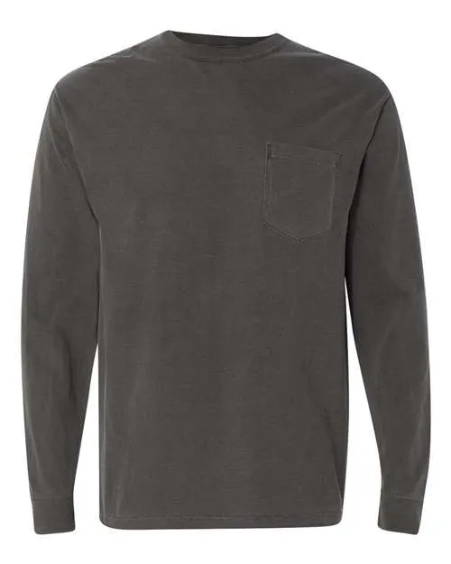 Garment-Dyed Heavyweight Long Sleeve Pocket T-Shirt