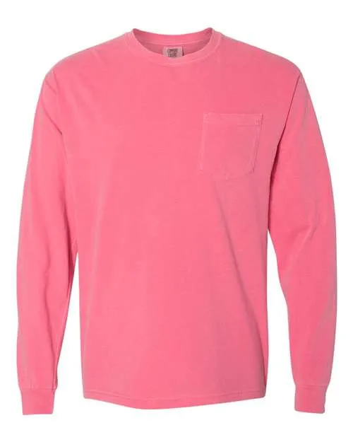 Garment-Dyed Heavyweight Long Sleeve Pocket T-Shirt
