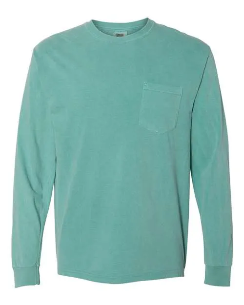 Garment-Dyed Heavyweight Long Sleeve Pocket T-Shirt