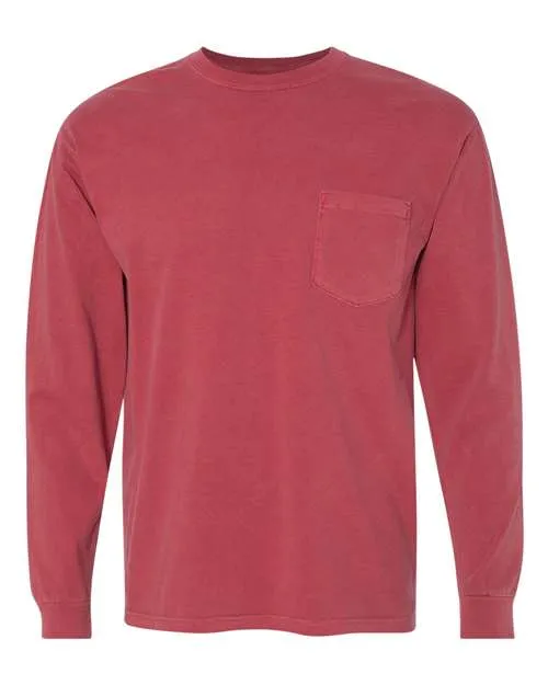 Garment-Dyed Heavyweight Long Sleeve Pocket T-Shirt