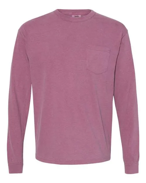 Garment-Dyed Heavyweight Long Sleeve Pocket T-Shirt