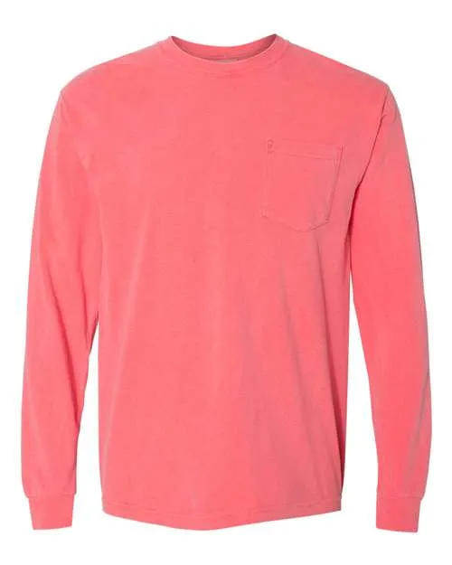 Garment-Dyed Heavyweight Long Sleeve Pocket T-Shirt