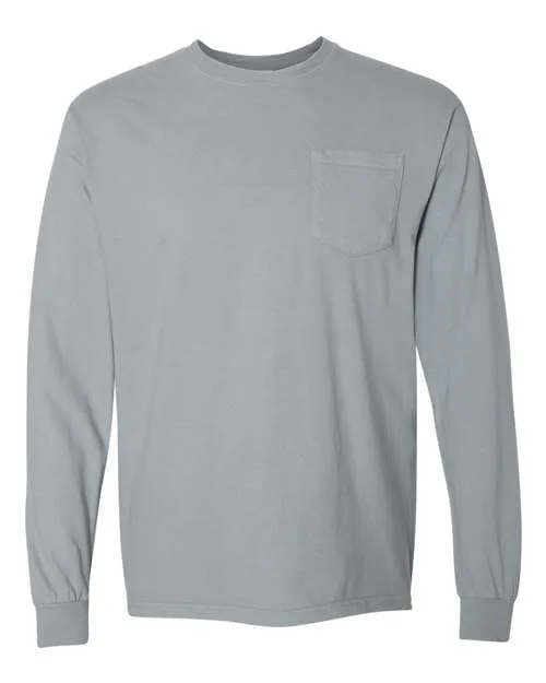 Garment-Dyed Heavyweight Long Sleeve Pocket T-Shirt
