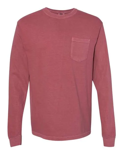 Garment-Dyed Heavyweight Long Sleeve Pocket T-Shirt