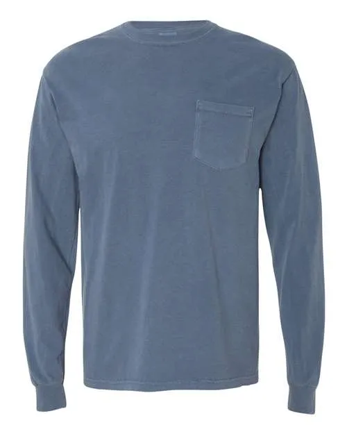 Garment-Dyed Heavyweight Long Sleeve Pocket T-Shirt
