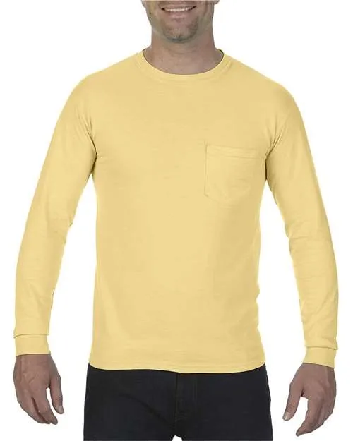 Garment-Dyed Heavyweight Long Sleeve Pocket T-Shirt
