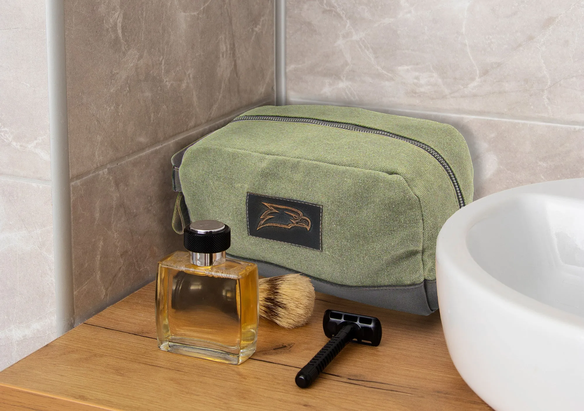 Georgia Southern Eagles Waxed Canvas Toiletry Dopp Bag