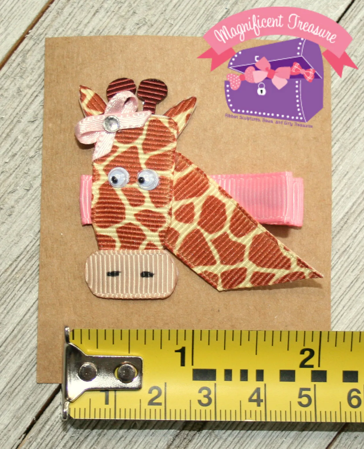 Giraffe Ribbon Sculpture
