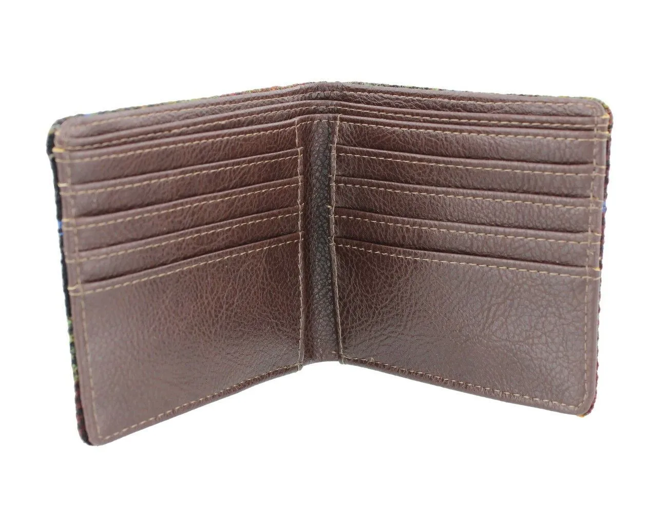 Glen Appin Brown & Blue Harris Tweed Bi-fold Wallet LB2007
