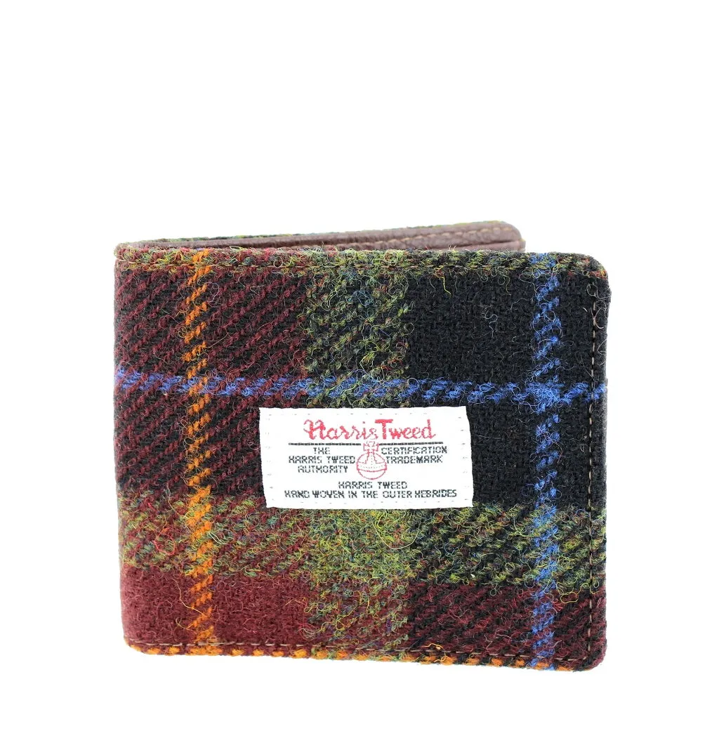 Glen Appin Rust Check Harris Tweed Bi-fold Wallet LB2007
