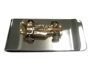 Gold Toned F1 Race Car Money Clip