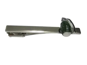 Green Toned Grenade Square Tie Clip