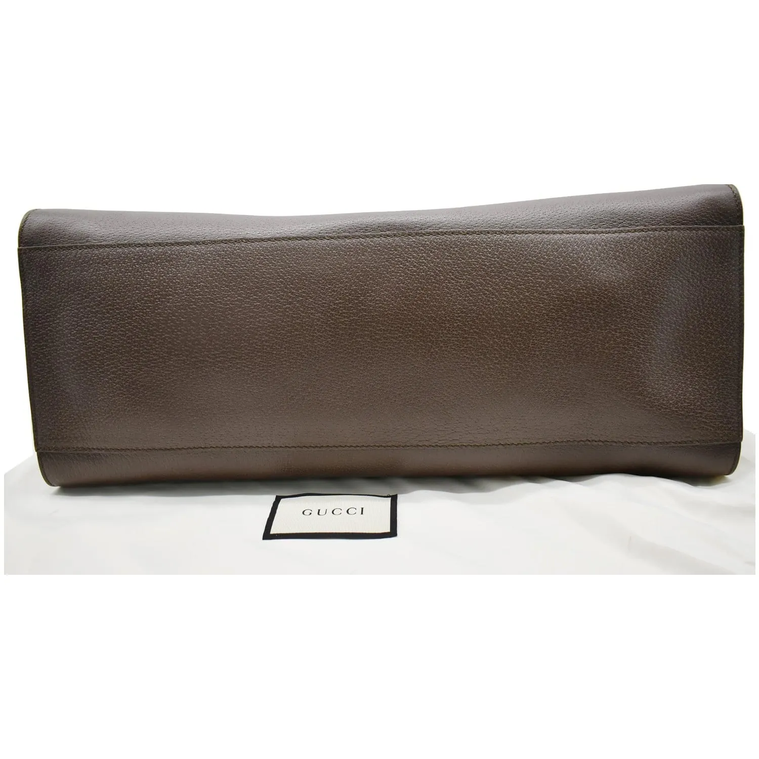 GUCCI Butterfly Linea Totem Leather Large Top Handle Shoulder Bag Brown 500772