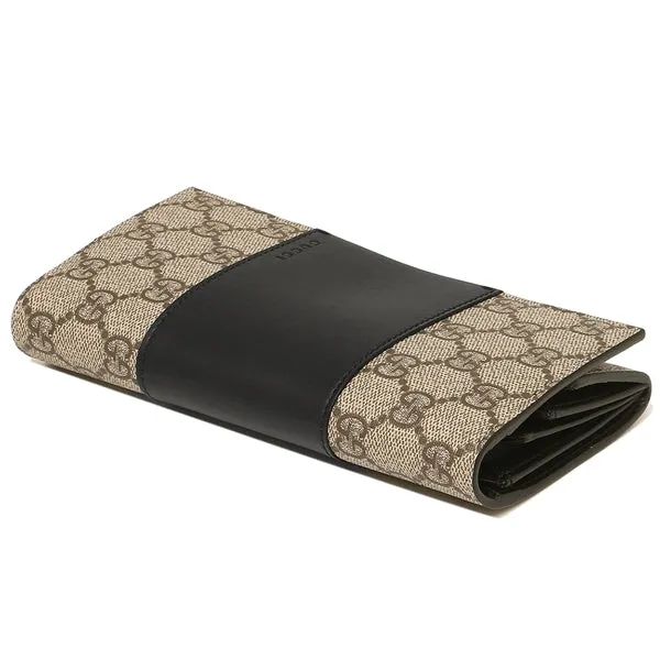 Gucci Continental Flap Wallet in Canvas with Leather Trim