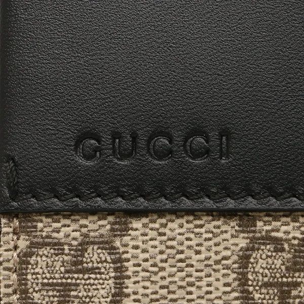 Gucci Continental Flap Wallet in Canvas with Leather Trim