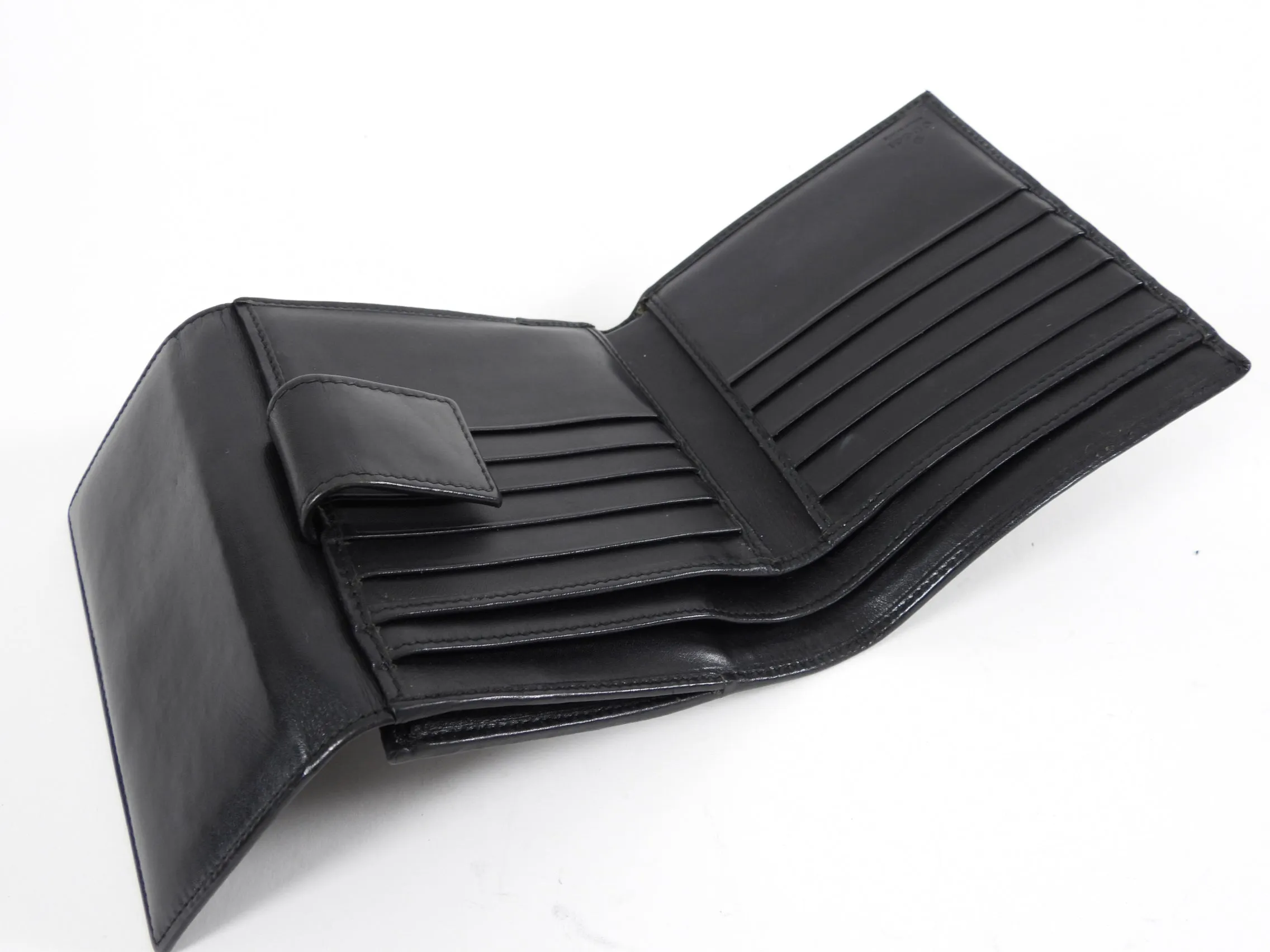 Gucci Denim Bifold Wallet with Web Stripe Detail