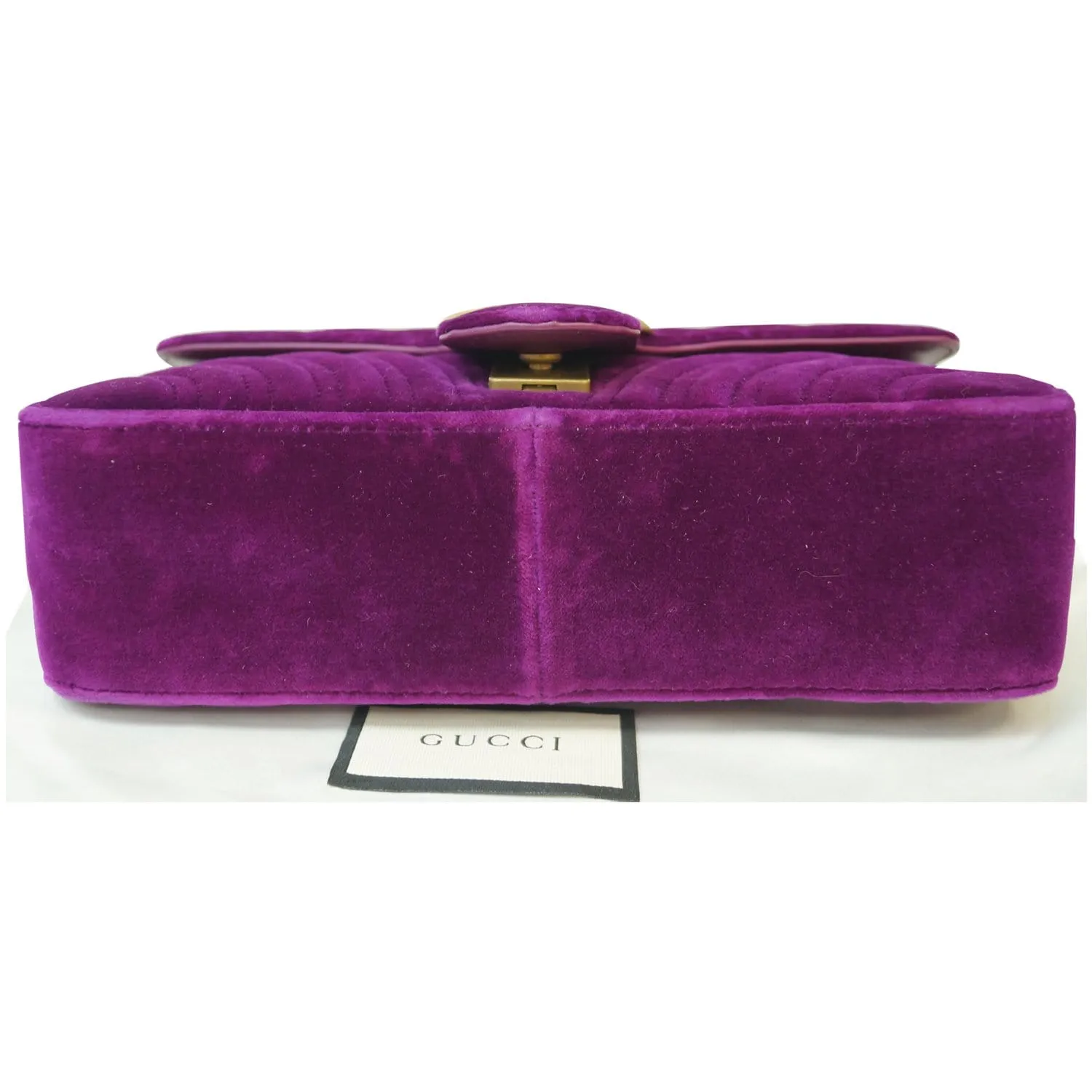 GUCCI GG Marmont Velvet Small Shoulder Bag Purple 443497