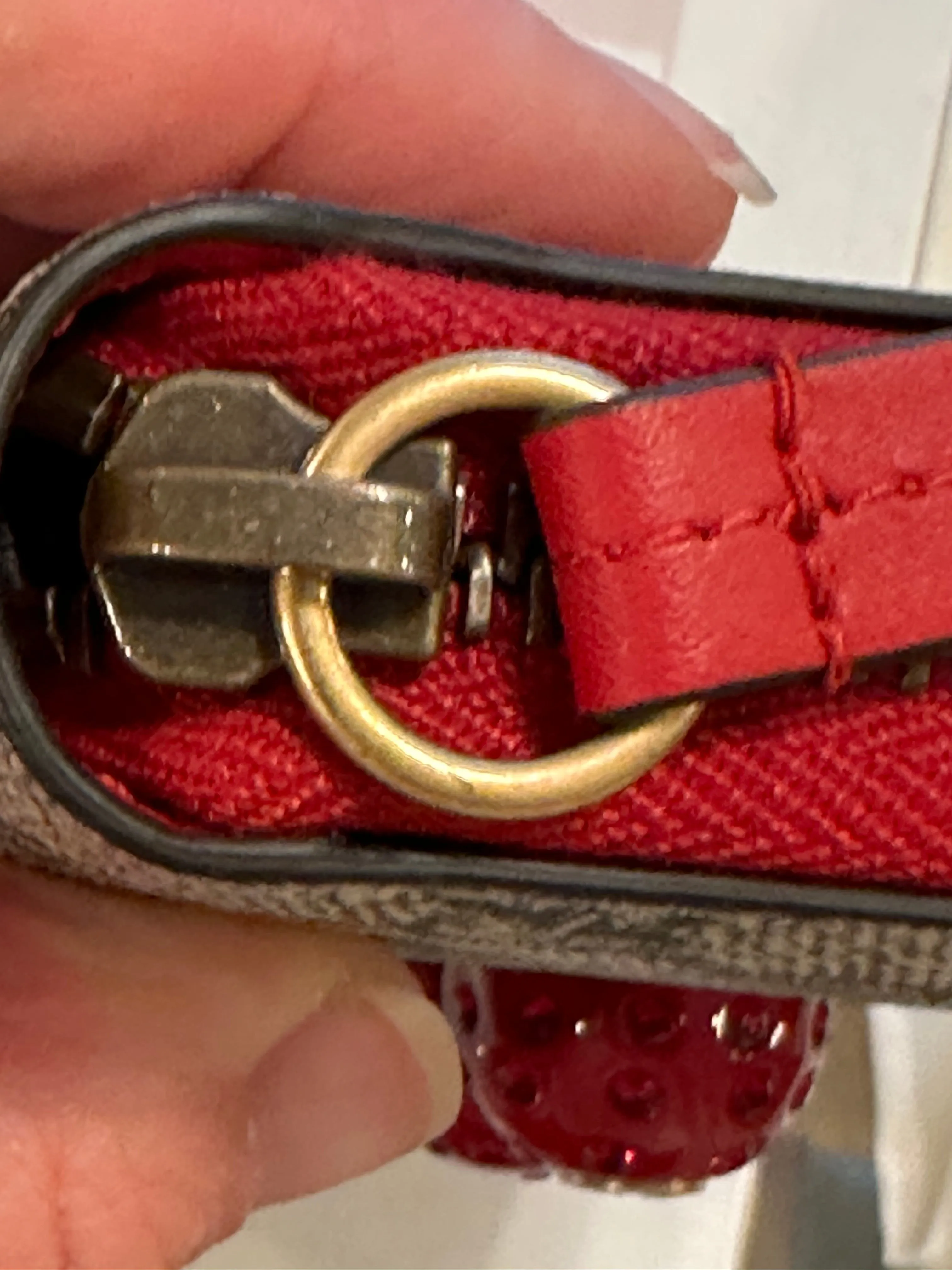 Gucci GG Supreme Canvas Zip Around Wallet with Cherries