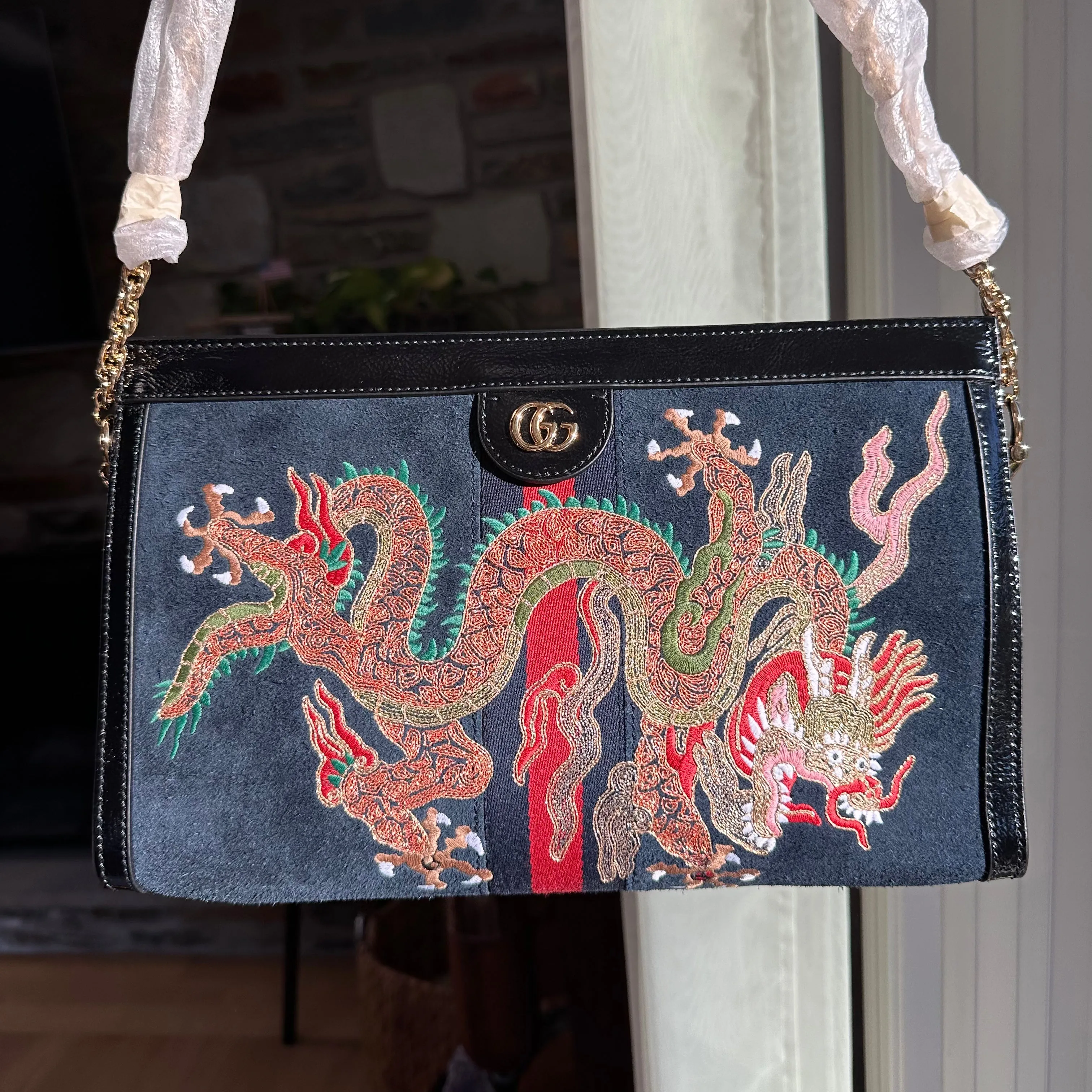 Gucci Ophidia Embroidered Medium Shoulder Bag