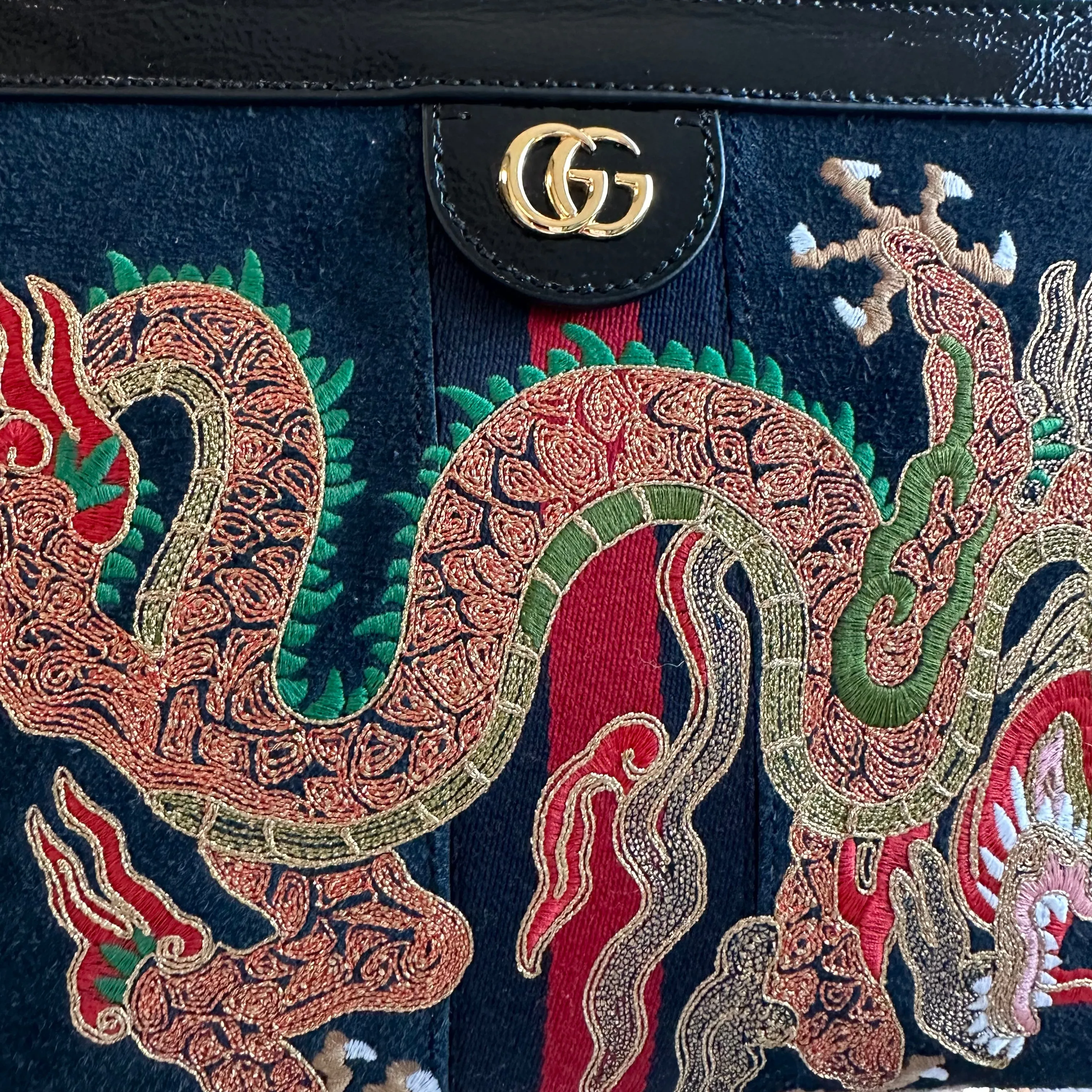 Gucci Ophidia Embroidered Medium Shoulder Bag