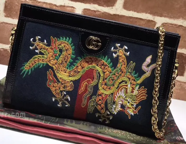 Gucci Ophidia Embroidered Medium Shoulder Bag