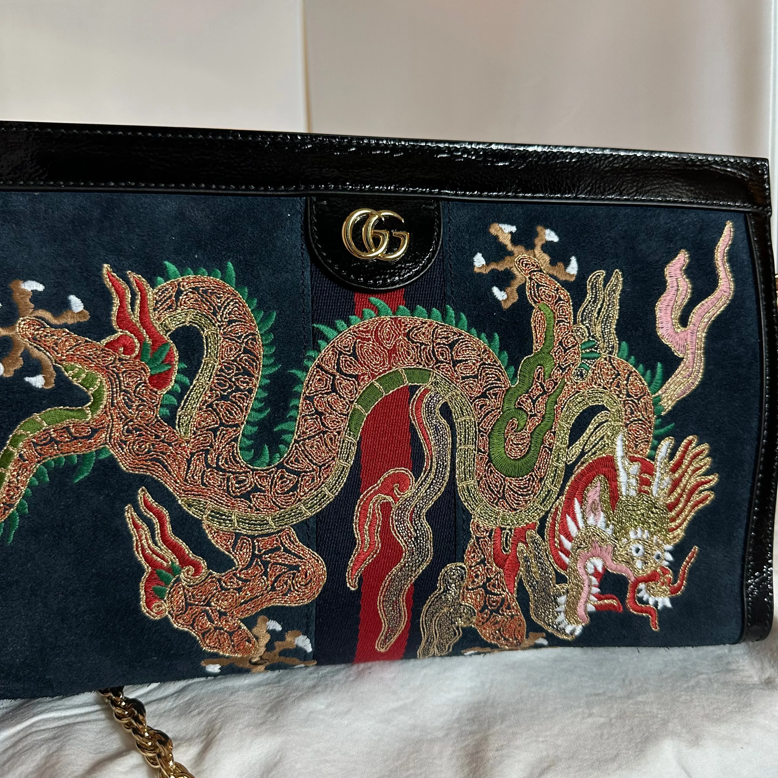 Gucci Ophidia Embroidered Medium Shoulder Bag