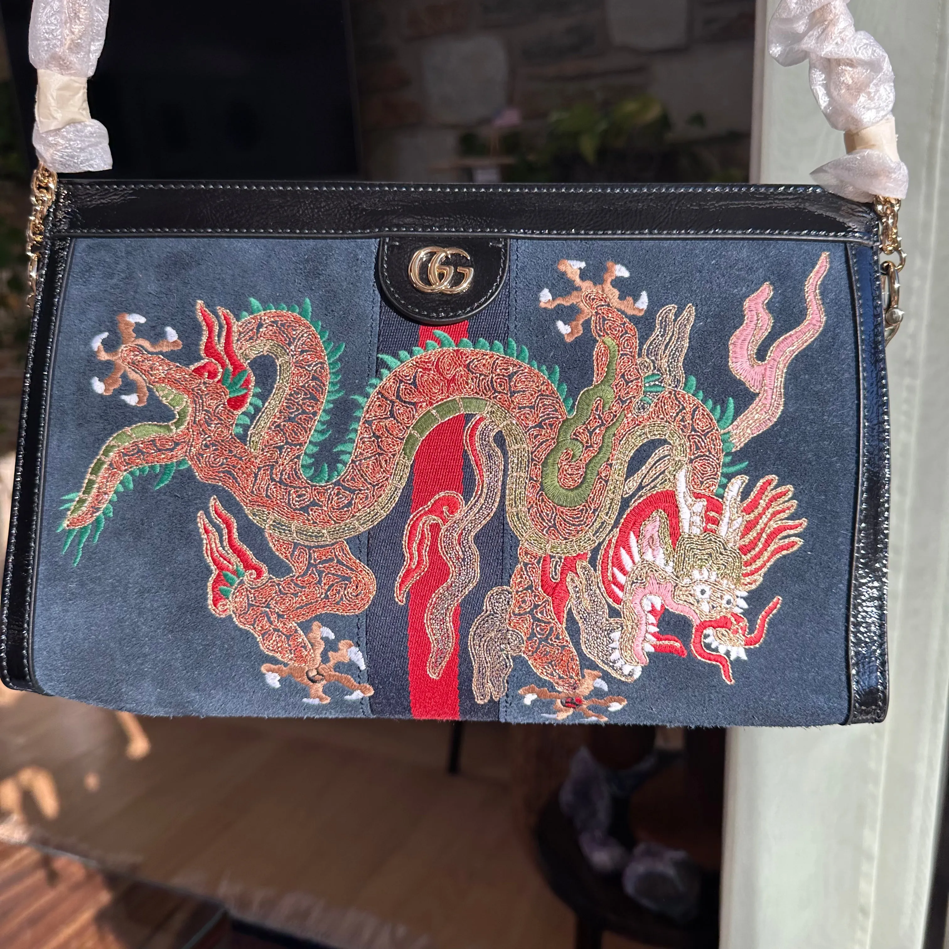 Gucci Ophidia Embroidered Medium Shoulder Bag