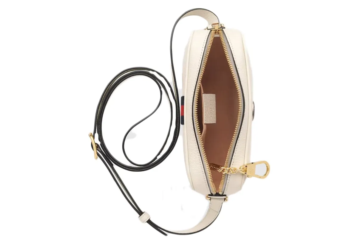 Gucci Ophidia Mini Shoulder Bag with Web in White