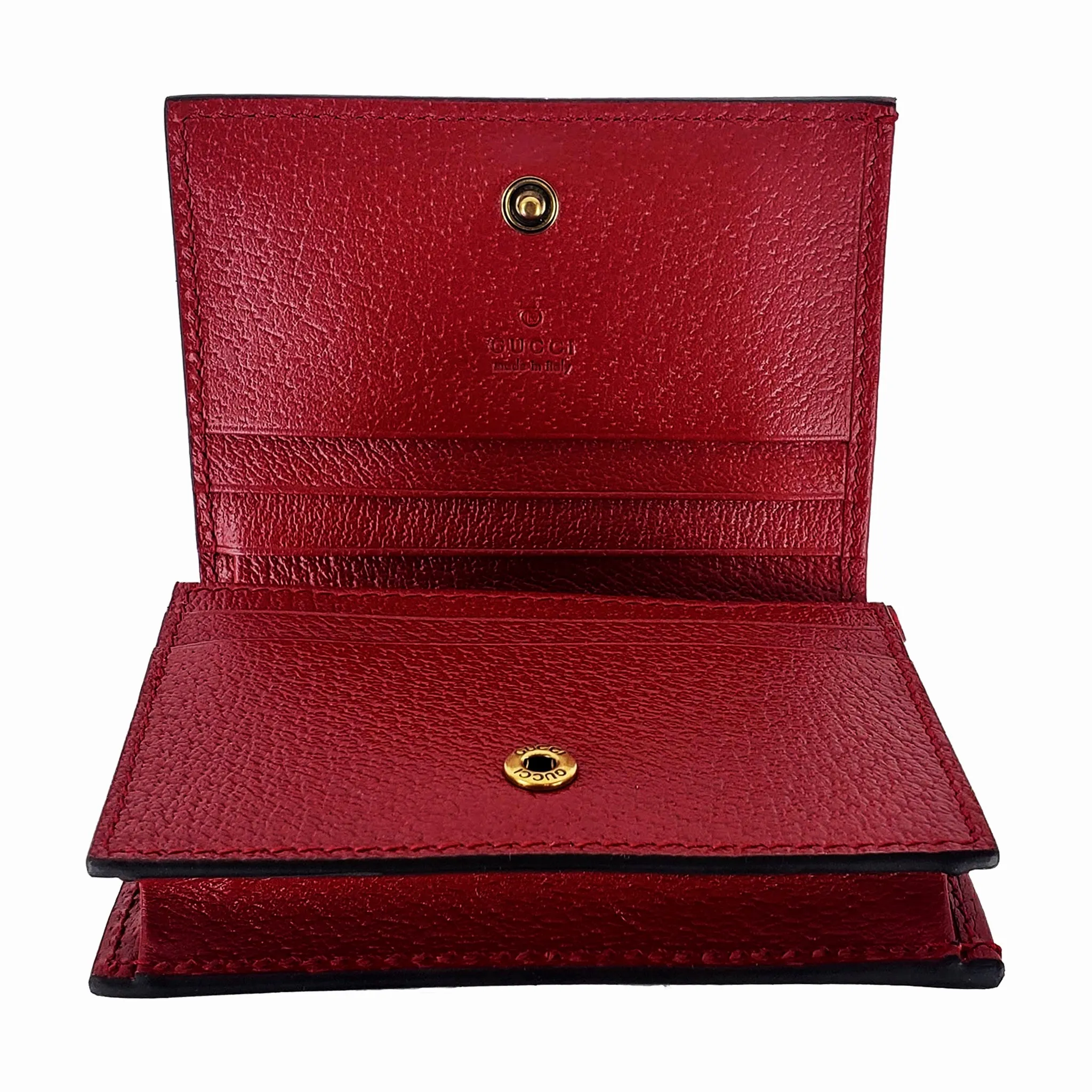 Gucci Queen Margaret GG Canvas Mini Wallet in Red