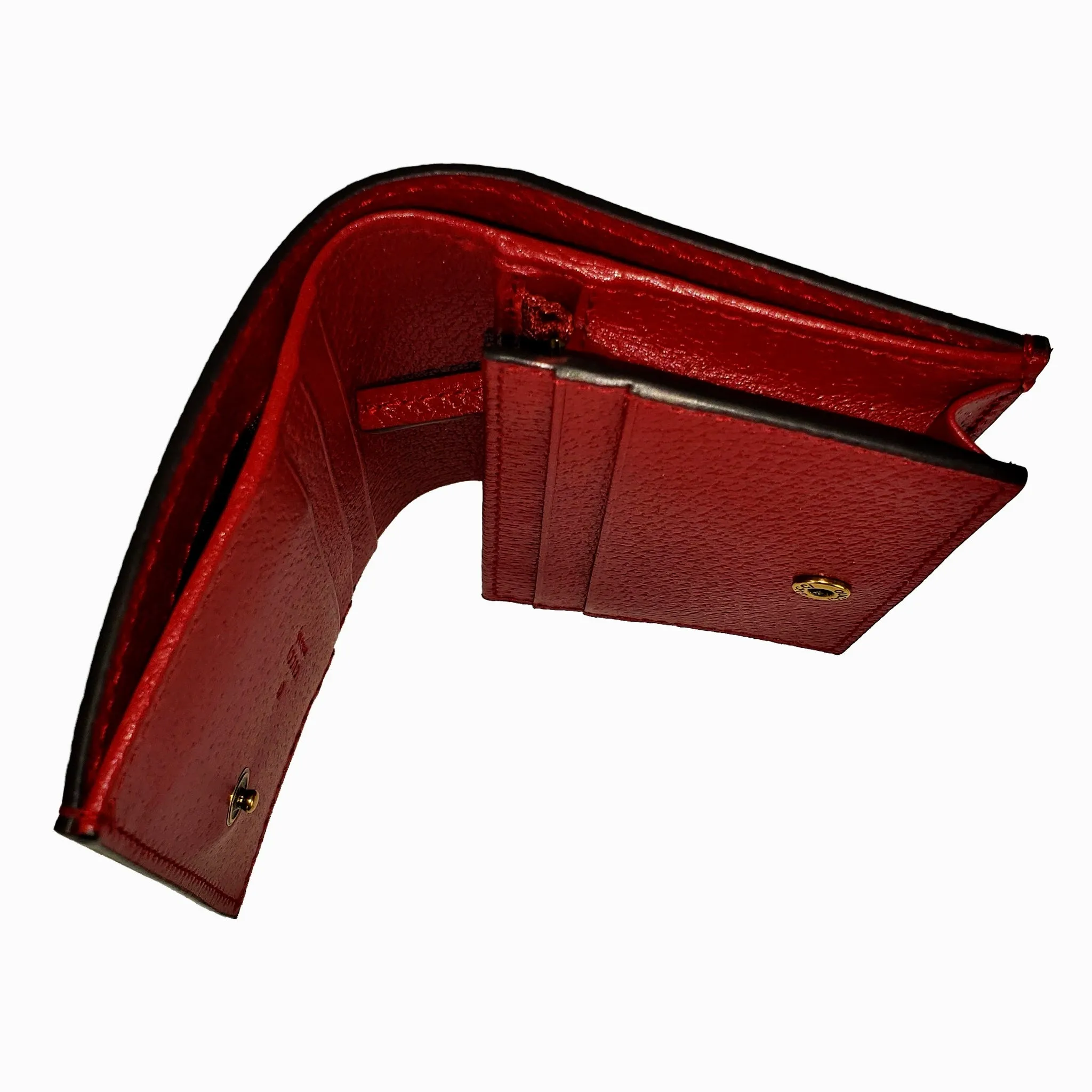 Gucci Queen Margaret GG Canvas Mini Wallet in Red